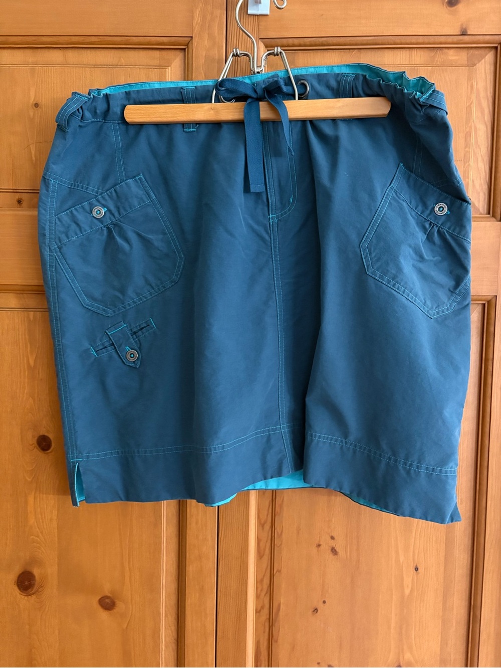 Columbia Teal and Dark Teal Casual Skirt 1X